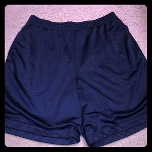 Navy blue athletic shorts